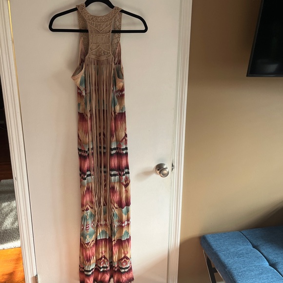 Denim & Supply Ralph Lauren Long Cotton Racerback dress with long fringe - Picture 5 of 7